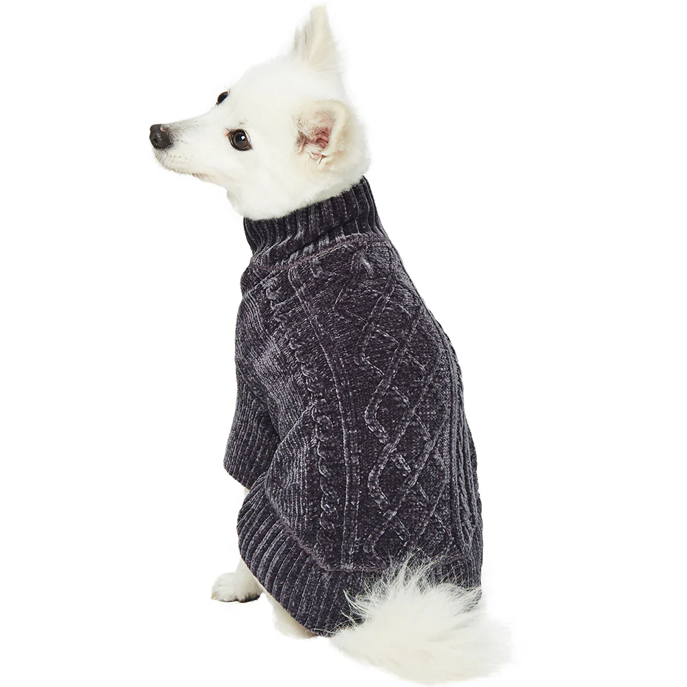 Cozy Chenille Sweater in Chic Grey - Image 3
