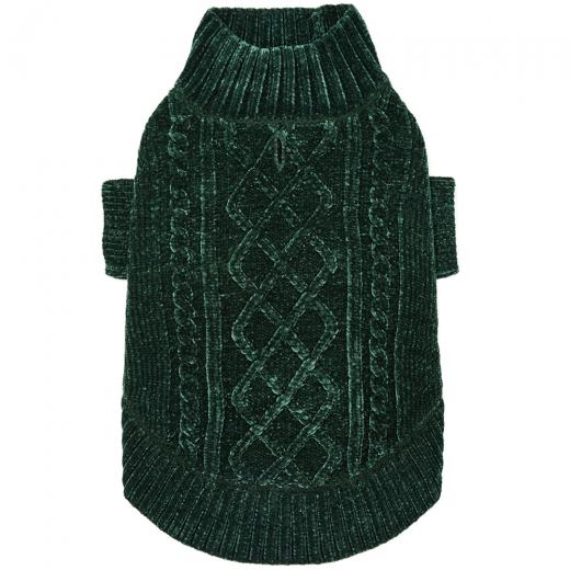 Cozy Chenille Dog Sweater in Forest Green << CLEARANCE >> - Image 5