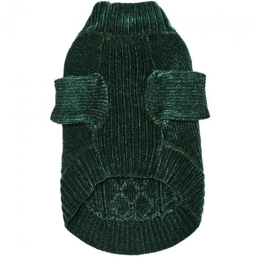 Cozy Chenille Dog Sweater in Forest Green << CLEARANCE >> - Image 6