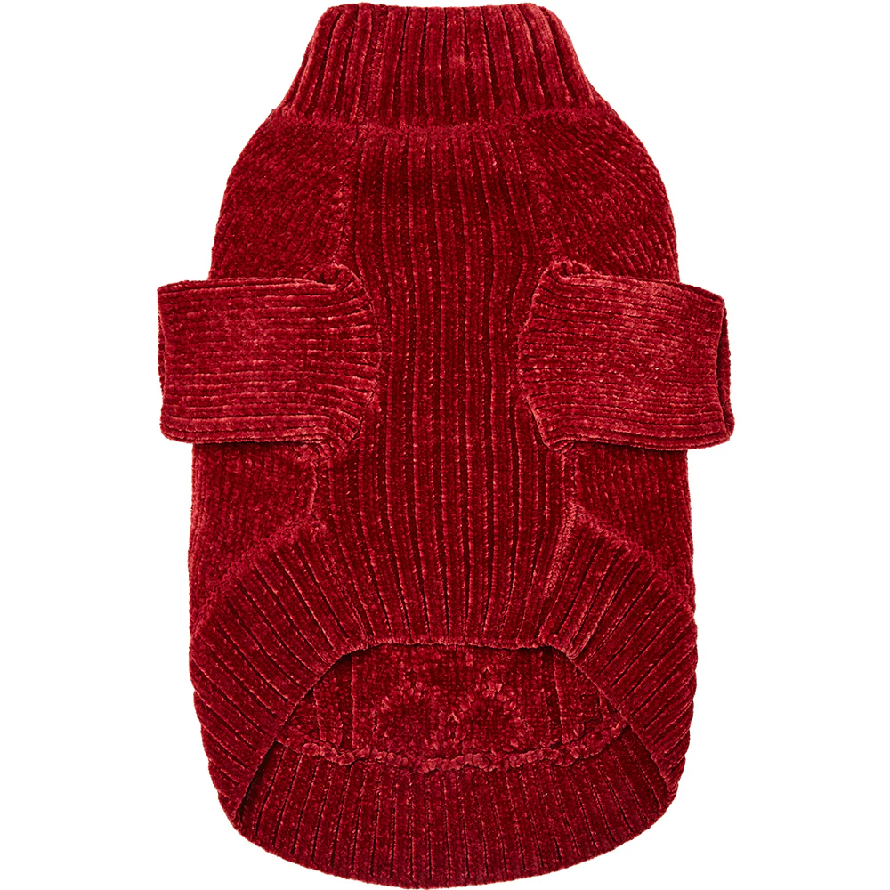 DOGS & CATS & CO. | Cozy Chenille Sweater in Red - Image 3