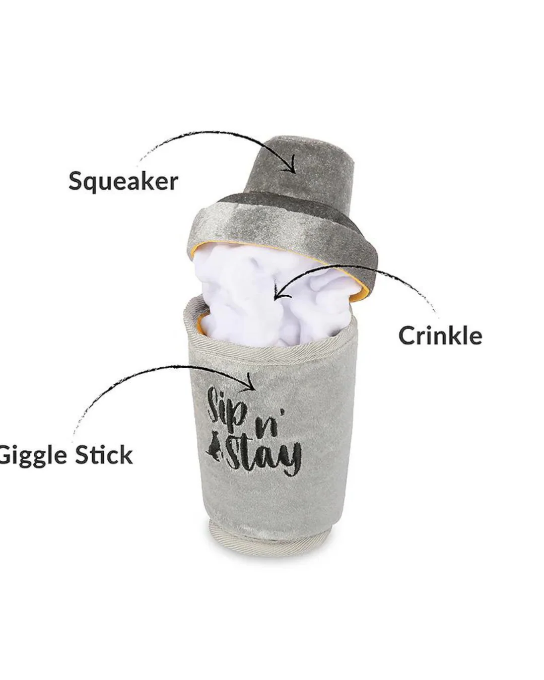 Dogtail Shaker Squeaky Crinkle Dog Toy - Image 4