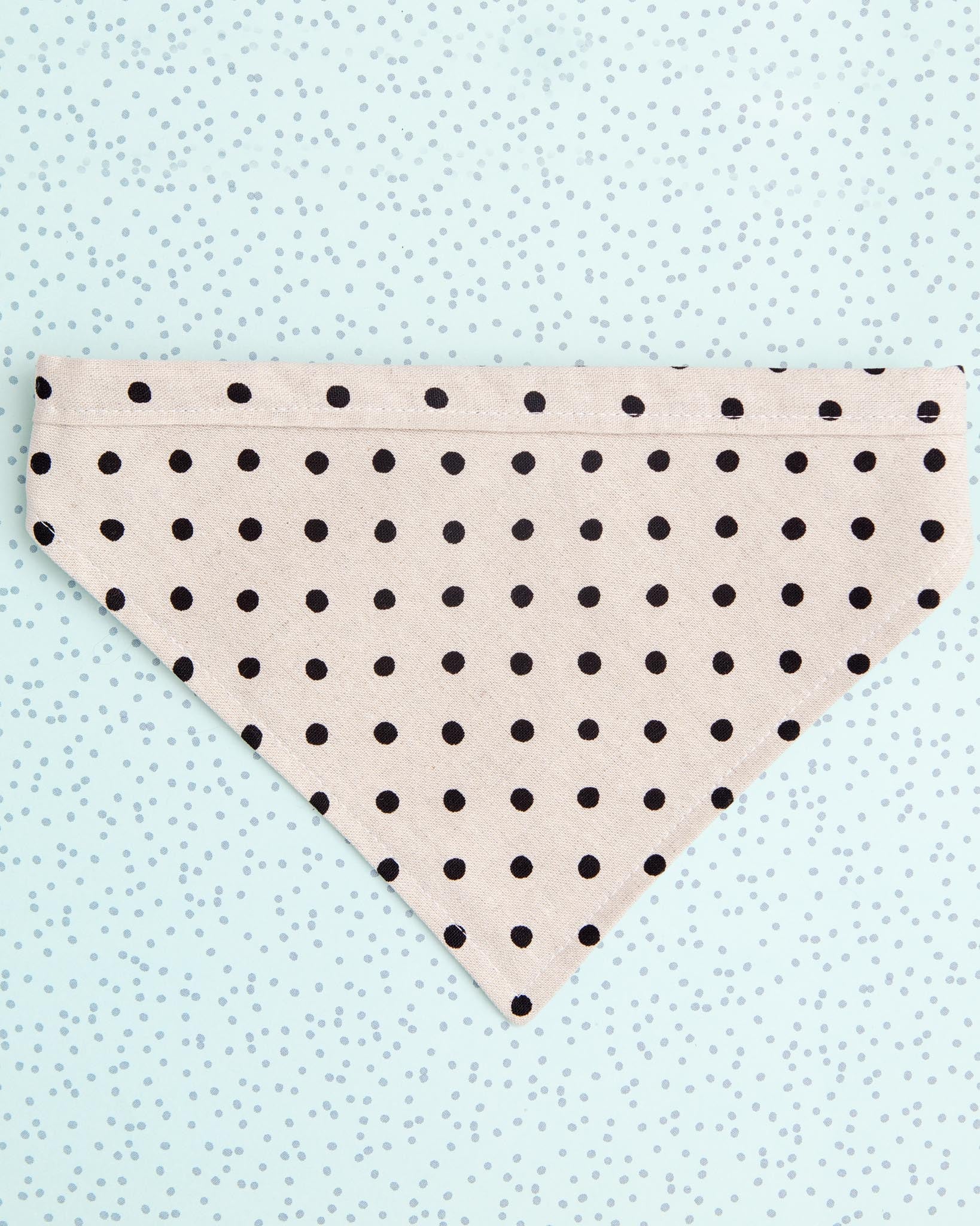 Dottie Canvas Dog Bandana in Polka Dot<br>(Made in the USA) (FINAL SALE) - Image 3