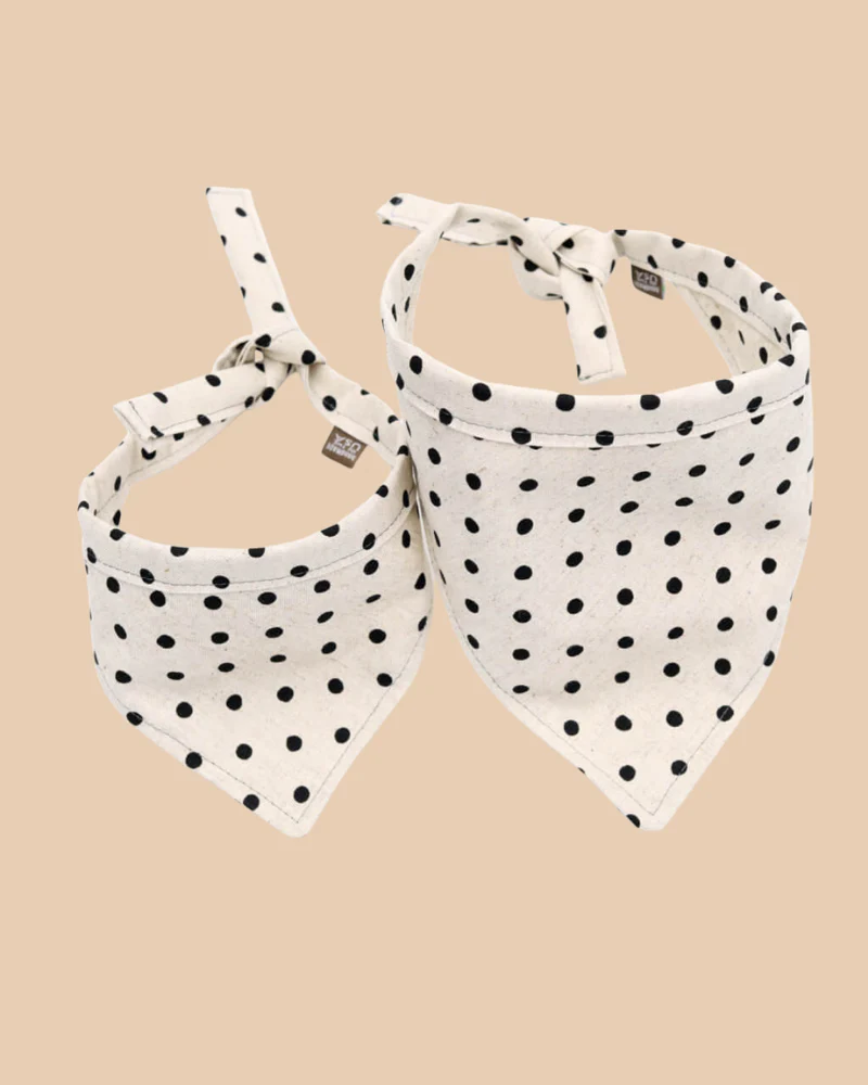 Dottie Canvas Dog Bandana in Polka Dot<br>(Made in the USA) (FINAL SALE) - Image 4