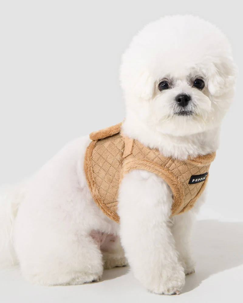 Douglas Quilted Vest Harness in Beige or Black - Image 7