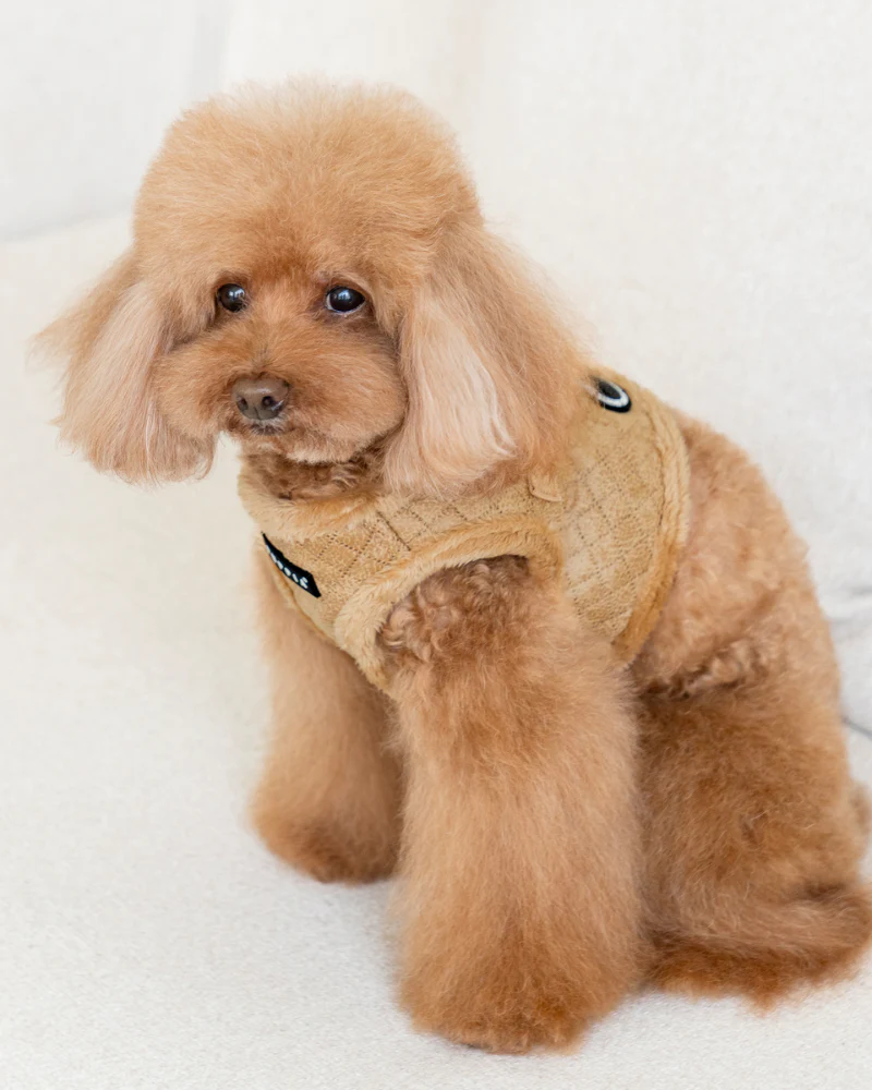 Douglas Quilted Vest Harness in Beige or Black - Image 8