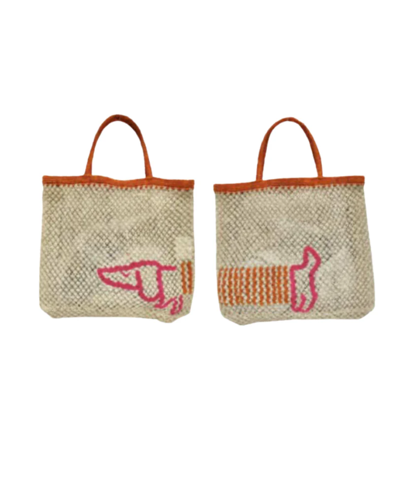 Breton Sausage Dog Jute Bag - Image 9
