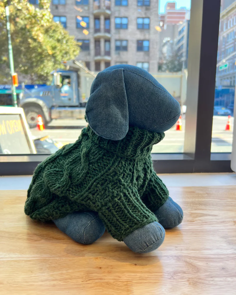 Downtown Roll Neck Dog Sweater in Evergreen (FINAL SALE) - Image 9