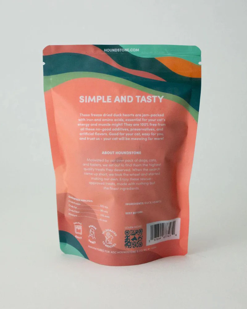 Freeze Dried Duck Hearts Cat Treats - Image 2