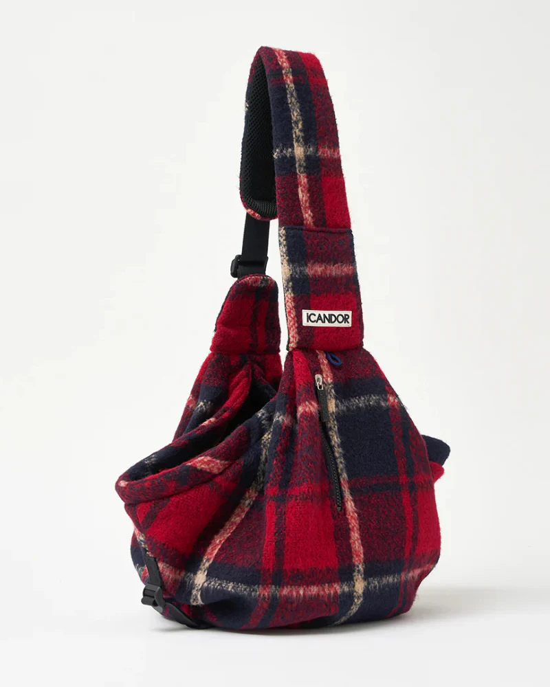 Dumpling Dog Sling Bag in Edinburgh Check - Image 3