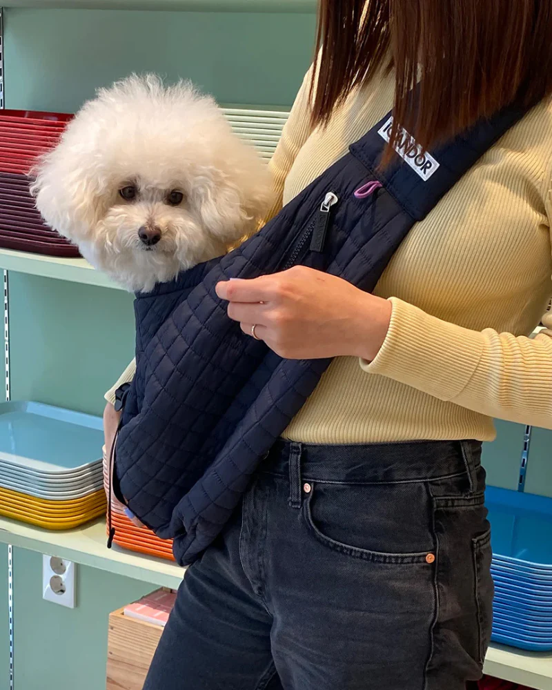 Dumpling Dog Sling Bag in Midnight Navy - Image 13