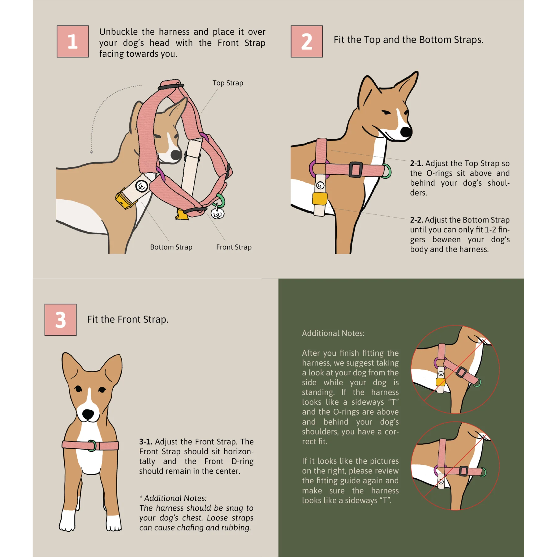 Adjustable No-Pull Dog Harness in Cotton Candy<br>(FINAL SALE) - Image 3
