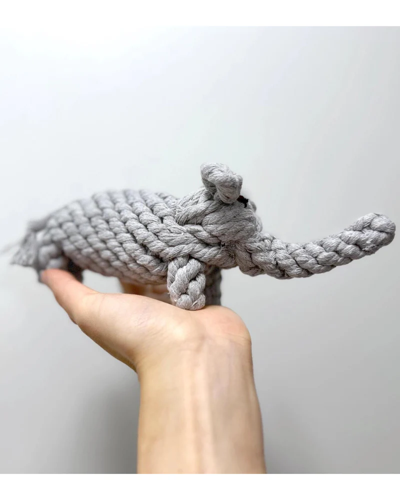 Eco-Friendly Elephant Rope Dog Toy - Image 3
