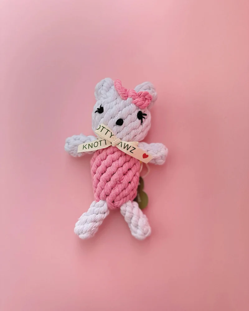 Eco-Friendly Samantha the Pink Bunny Rope Dog Toy