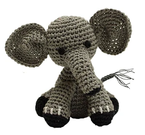 Elephant Organic Knit Dog Toy - Image 2