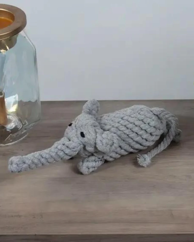 Rudy the Elephant Rope Dog Toy - Image 3