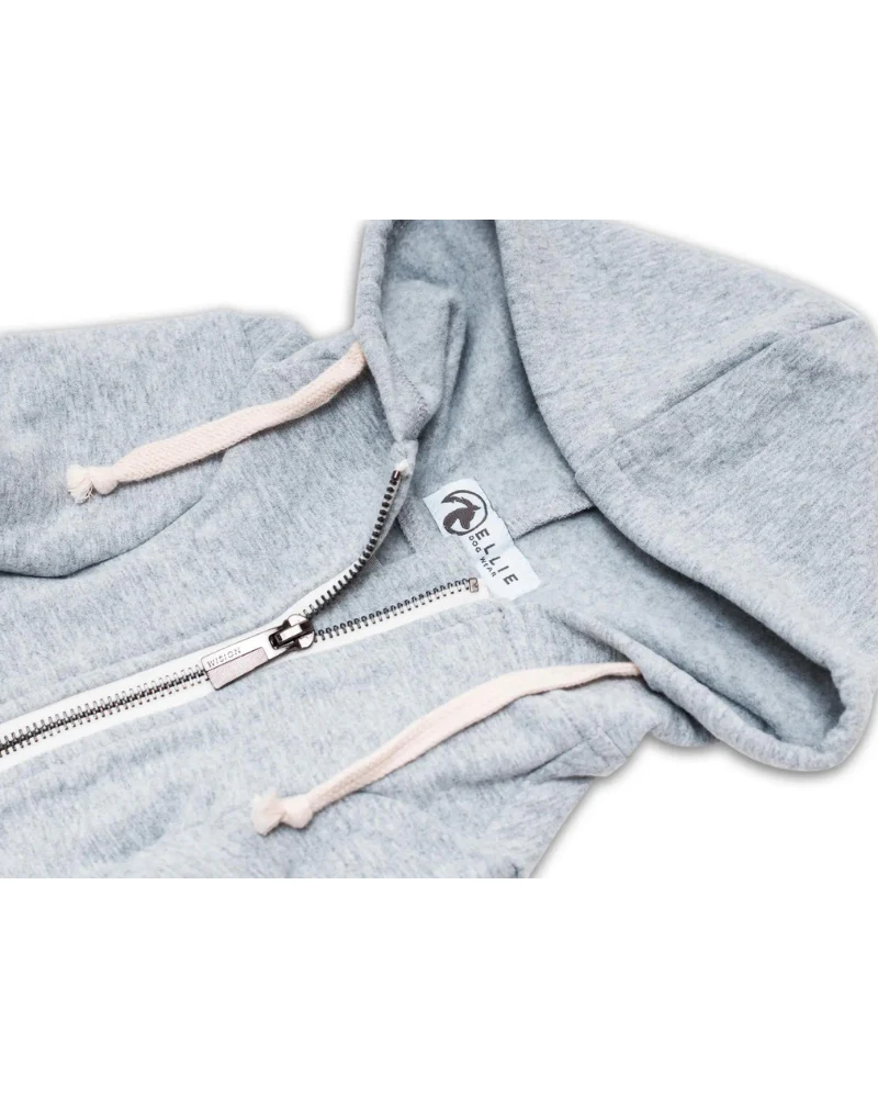 Light Grey Zip-Up Dog Hoodie << FINAL SALE >> - Image 6