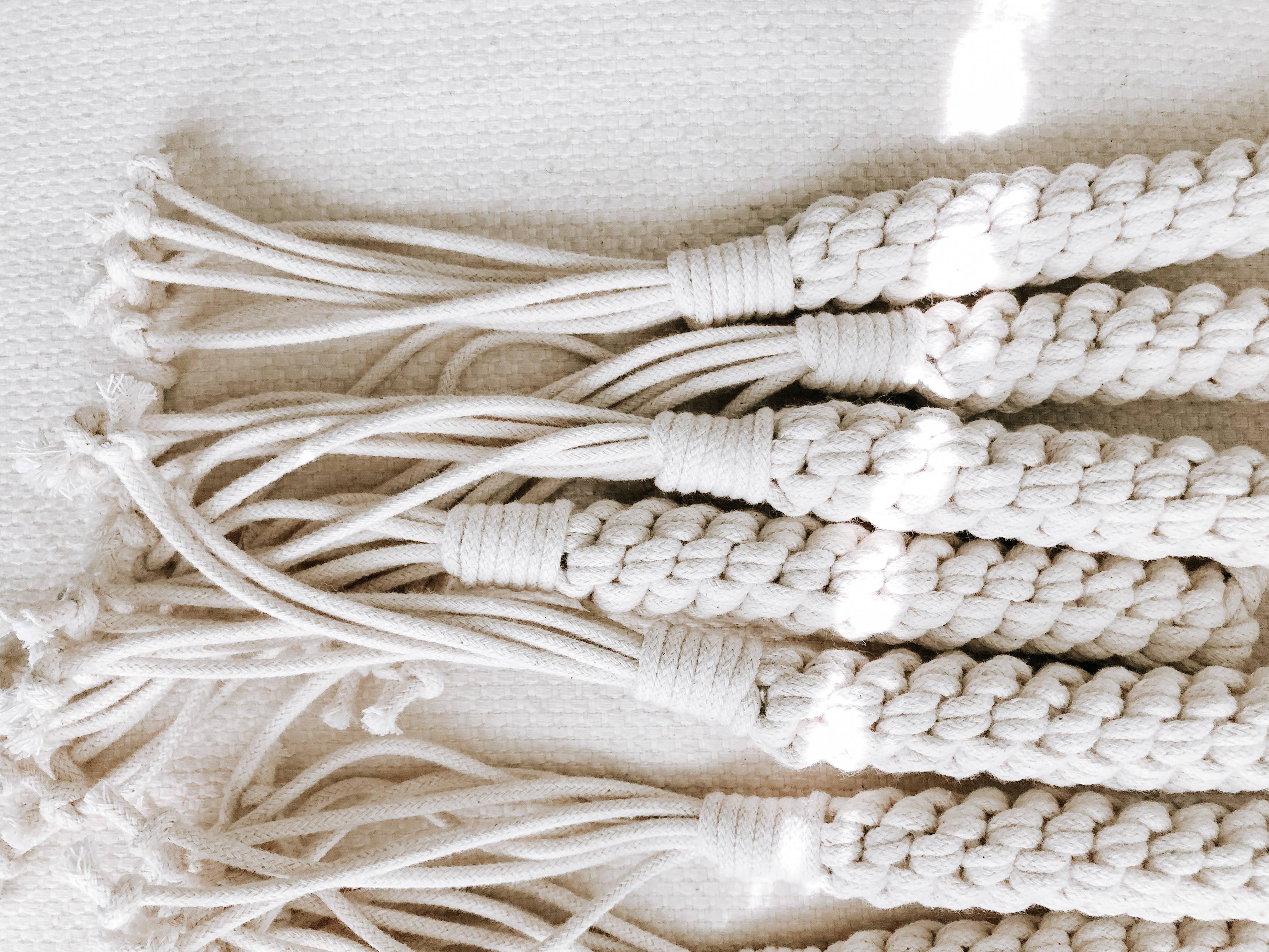 Macrame Rope Cotton Dog Tug Toy in Ivory (Made in the USA) - Image 3
