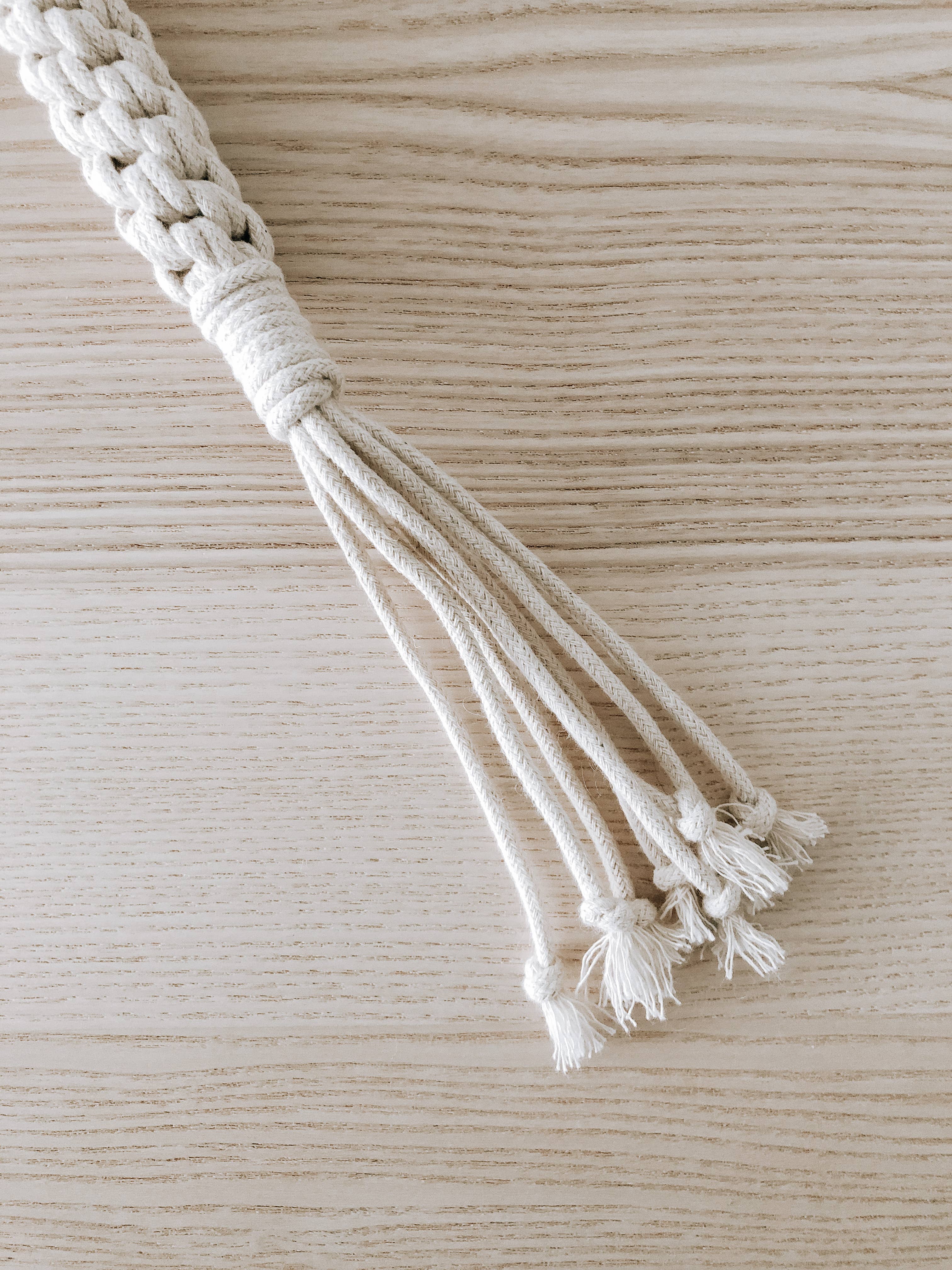 Macrame Rope Cotton Dog Tug Toy in Ivory (Made in the USA) - Image 5