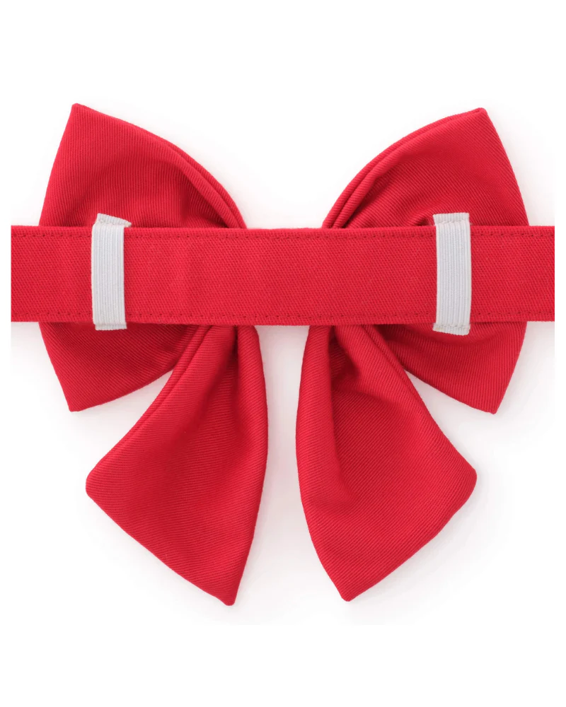 Embroidered Hearts Dog Lady Bow (Made in the USA) - Image 3