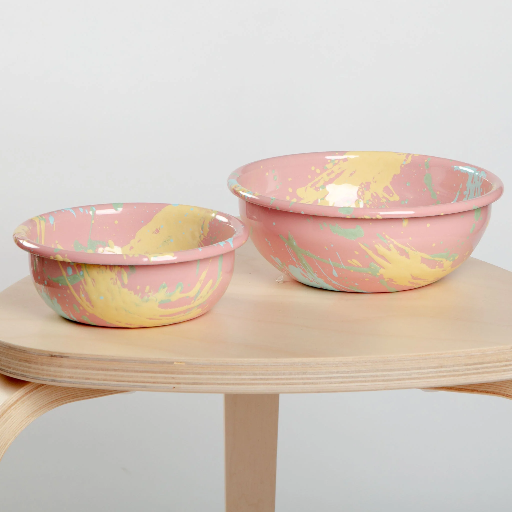 Enamel Dog Bowl in Pink Splatter (FINAL SALE) - Image 4