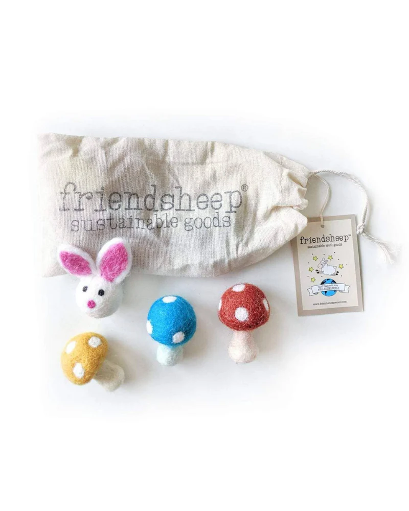 Enchanted Forest Wool Tiny Dog or Cat Toy Set - Image 3