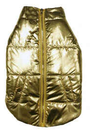 FAB DOG | Metallic Puffer Coat in Gold (BIG DOG SALE)