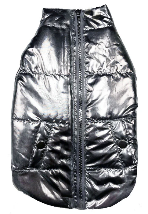 FAB DOG | Metallic Puffer Coat in Silver