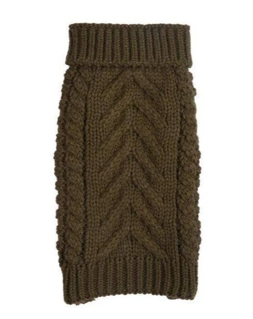 Super Chunky Dog Sweater in Olive (FINAL SALE) - Image 3