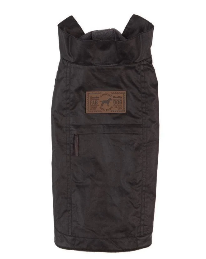 Waxed Utility Dog Coat in Black << CLEARANCE >> - Image 2