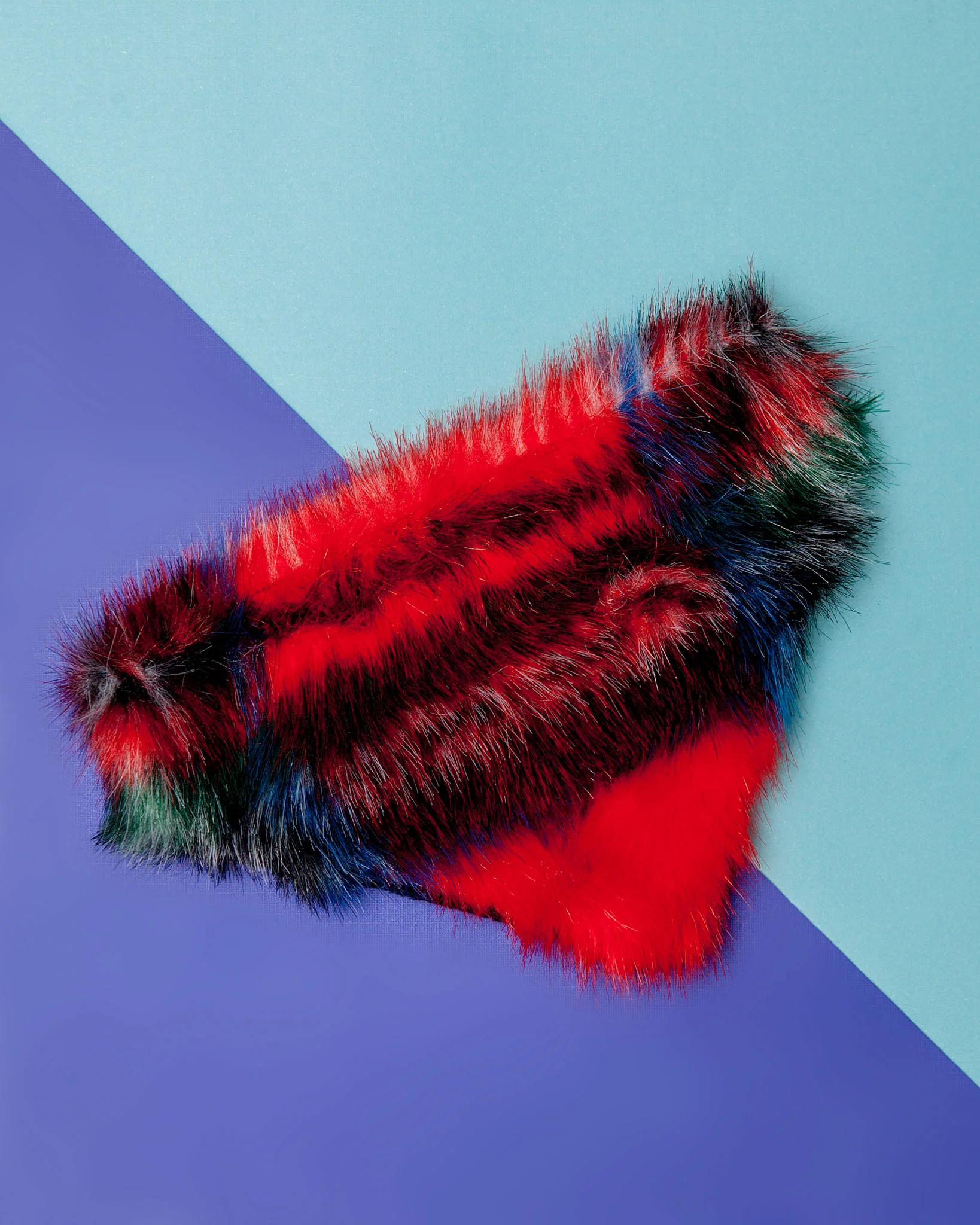 Furry Dog Bandana in Red Plaid (FINAL SALE)