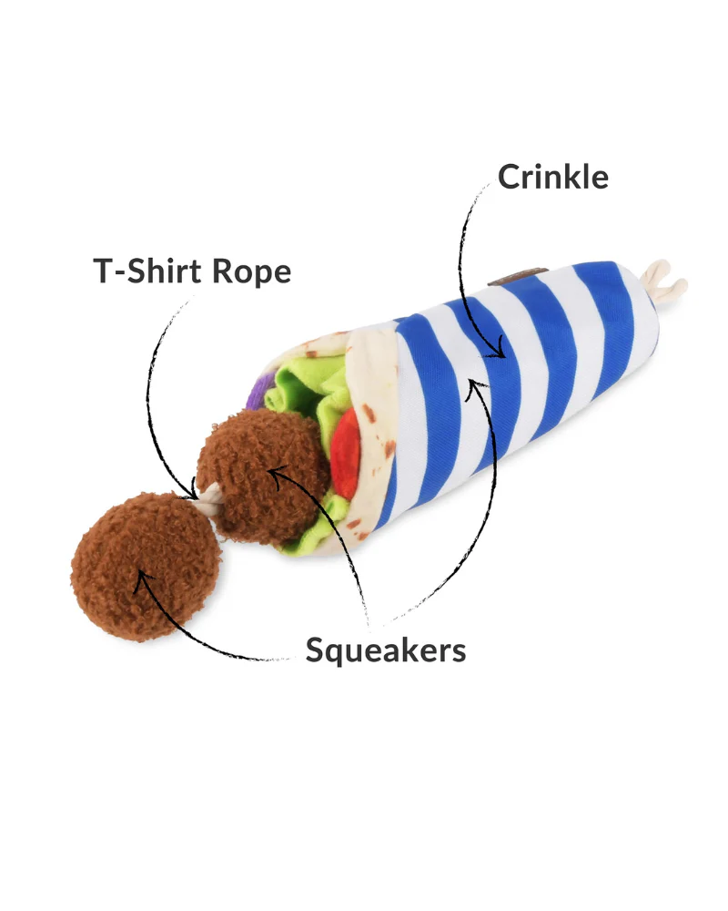 Falafull of Fun Falafel Plush Dog Toy - Image 5
