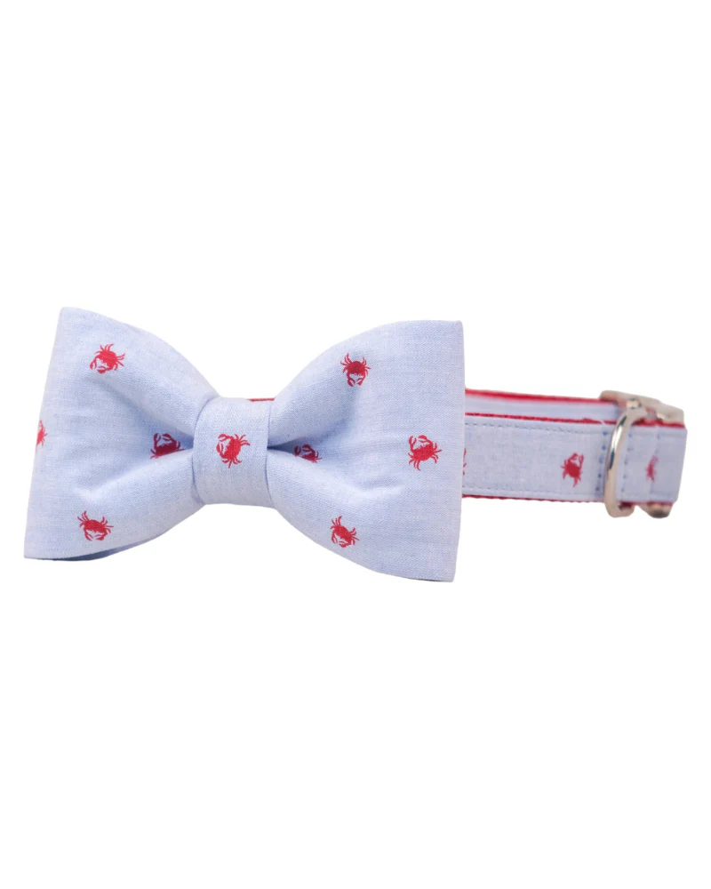 Feeling Crabby Bow Tie Dog Collar (Made in the USA) - Image 2