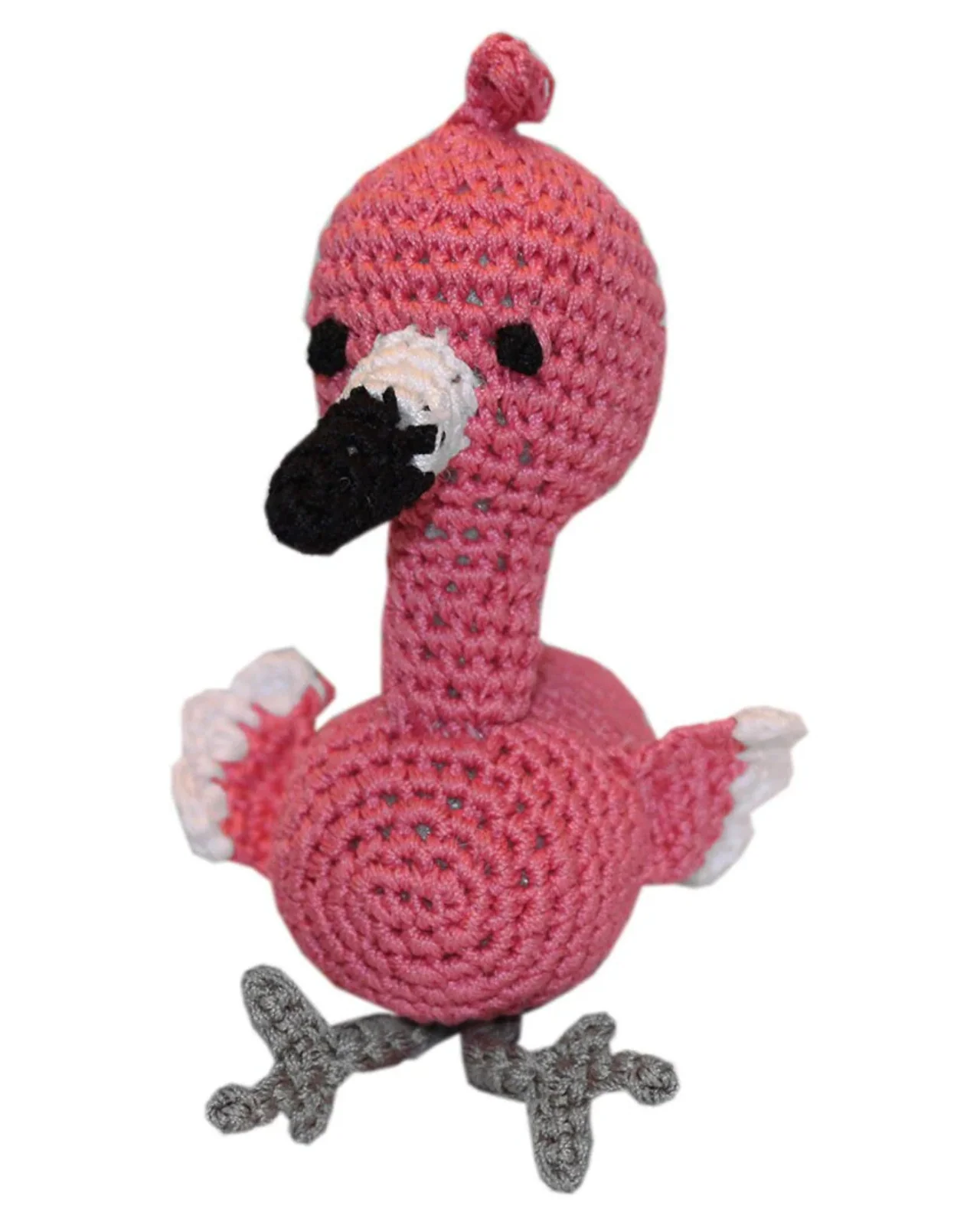 Fergie the Flamingo Organic Cotton Knit Dog Toy - Image 3