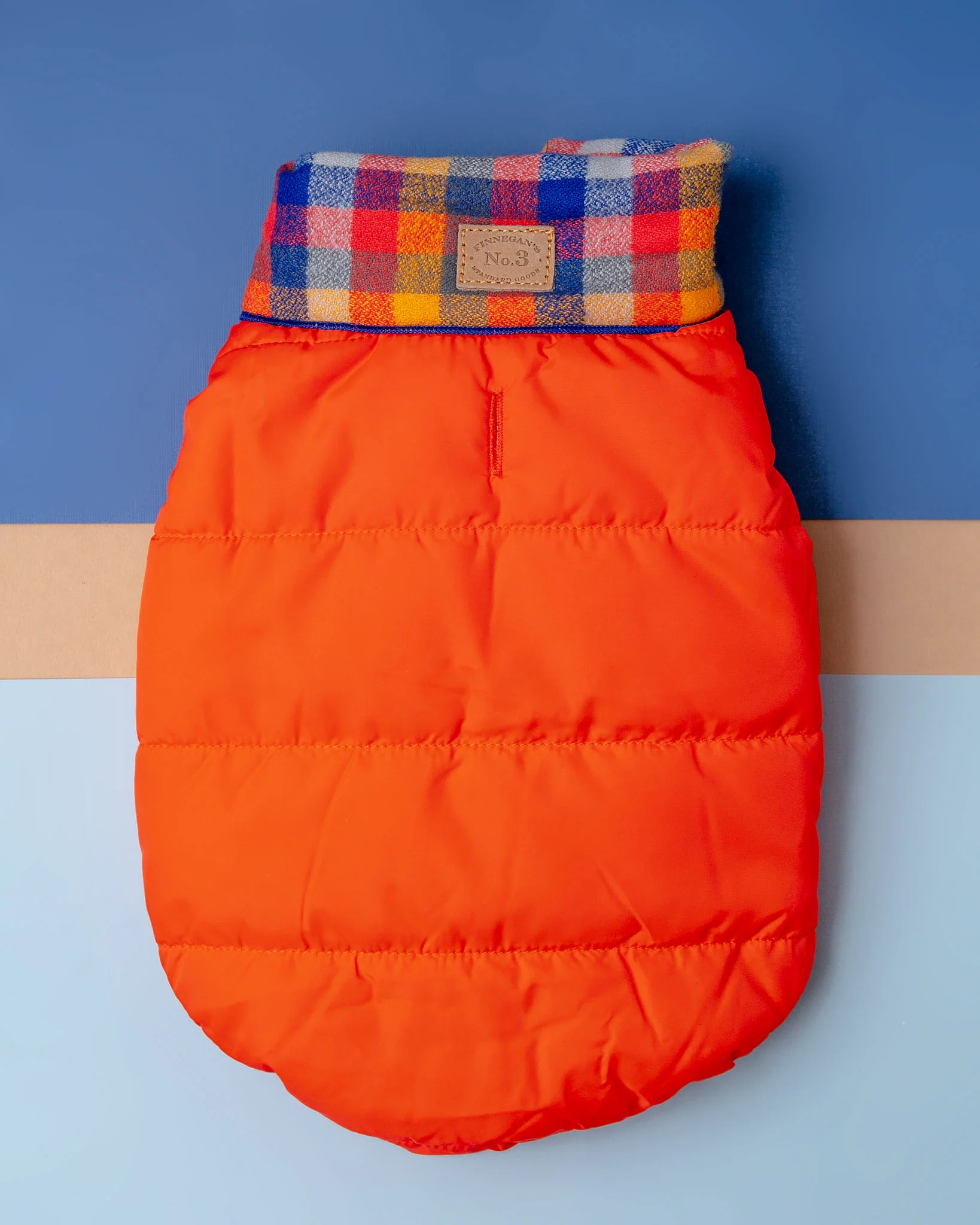 Baxter Bandana Puffer Dog Vest in Orange - Image 2