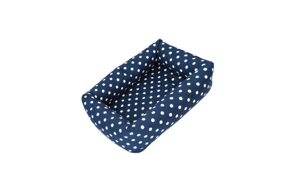 FITZ & FELLOW | Bolster Bed in Navy Ikat Dot - Image 3