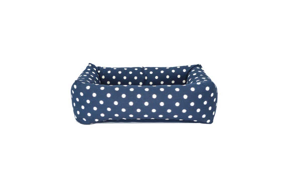 FITZ & FELLOW | Bolster Bed in Navy Ikat Dot - Image 4