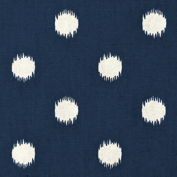 FITZ & FELLOW | Bolster Bed in Navy Ikat Dot - Image 5