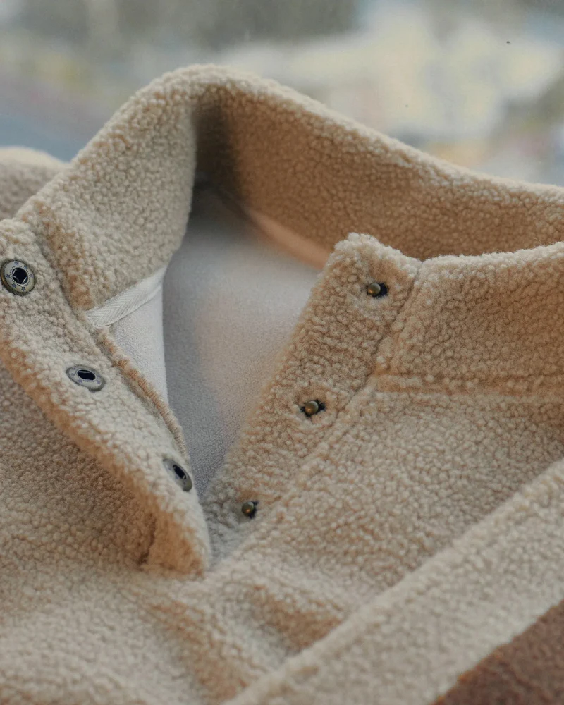 Fleece Pullover with Built-In Pet Pouch Carrier in Classic Tan - Image 11