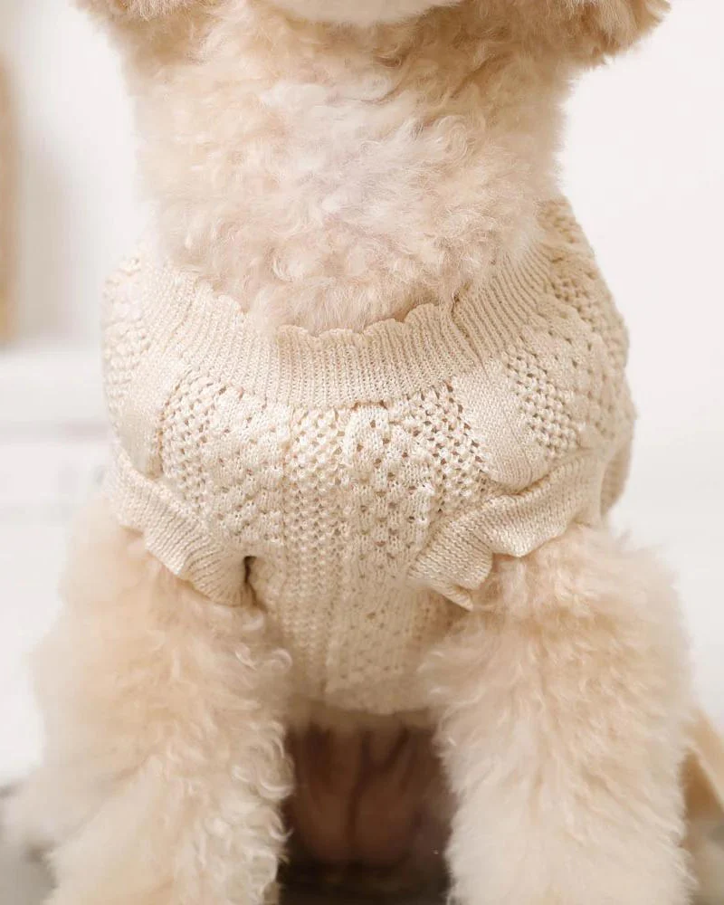 Floral Knit Dog Dress - Image 5