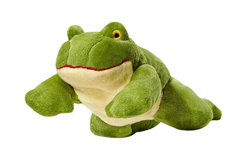 Olive Frog Squeaky Plush Dog Toy - Image 3
