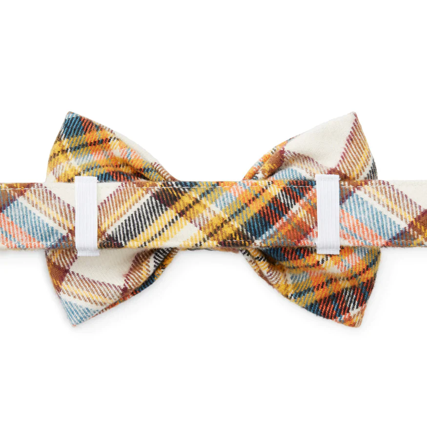 Cornucopia Flannel Dog Bow Tie (Made in the USA) (FINAL SALE) - Image 3