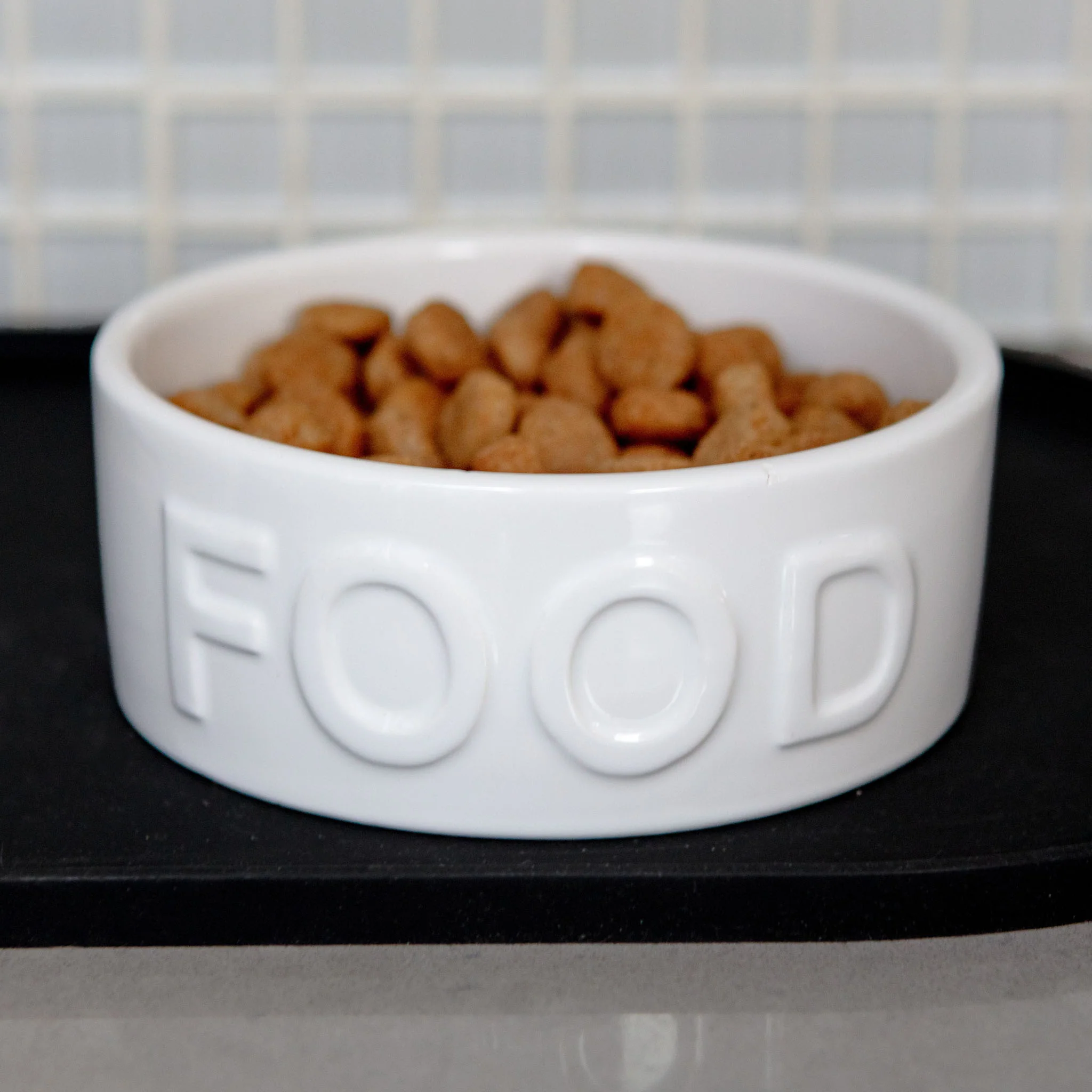 Classic Food Ceramic Pet Bowl in White (FINAL SALE) - Image 2
