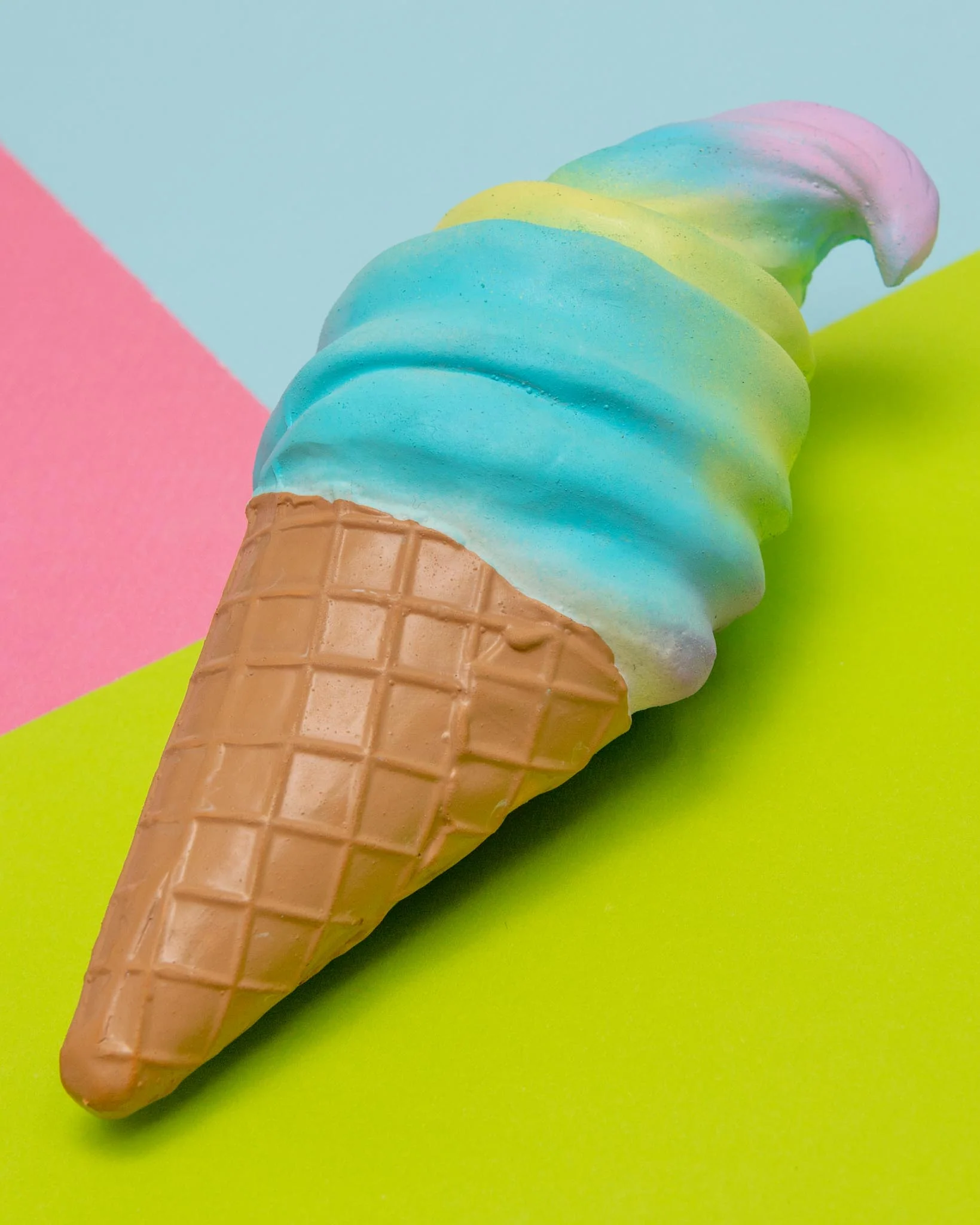 Rainbow Swirl Ice Cream Latex Squeaky Dog Toy (FINAL SALE) - Image 3