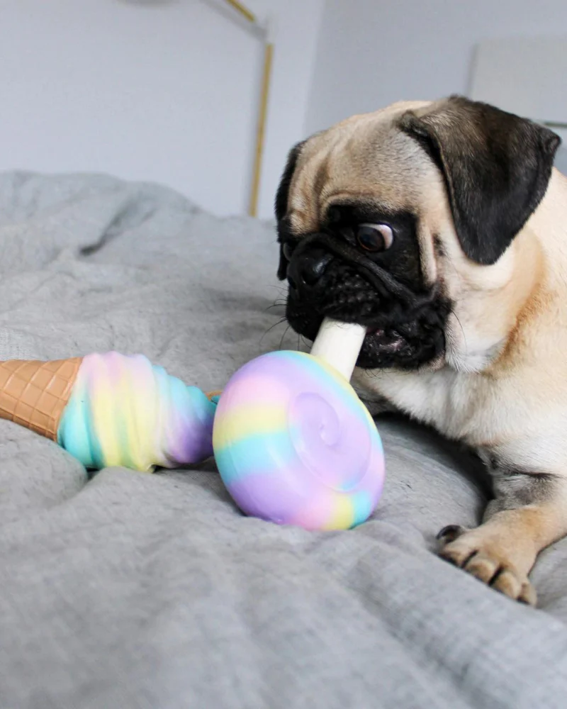 Rainbow Swirl Ice Cream Latex Squeaky Dog Toy (FINAL SALE) - Image 4