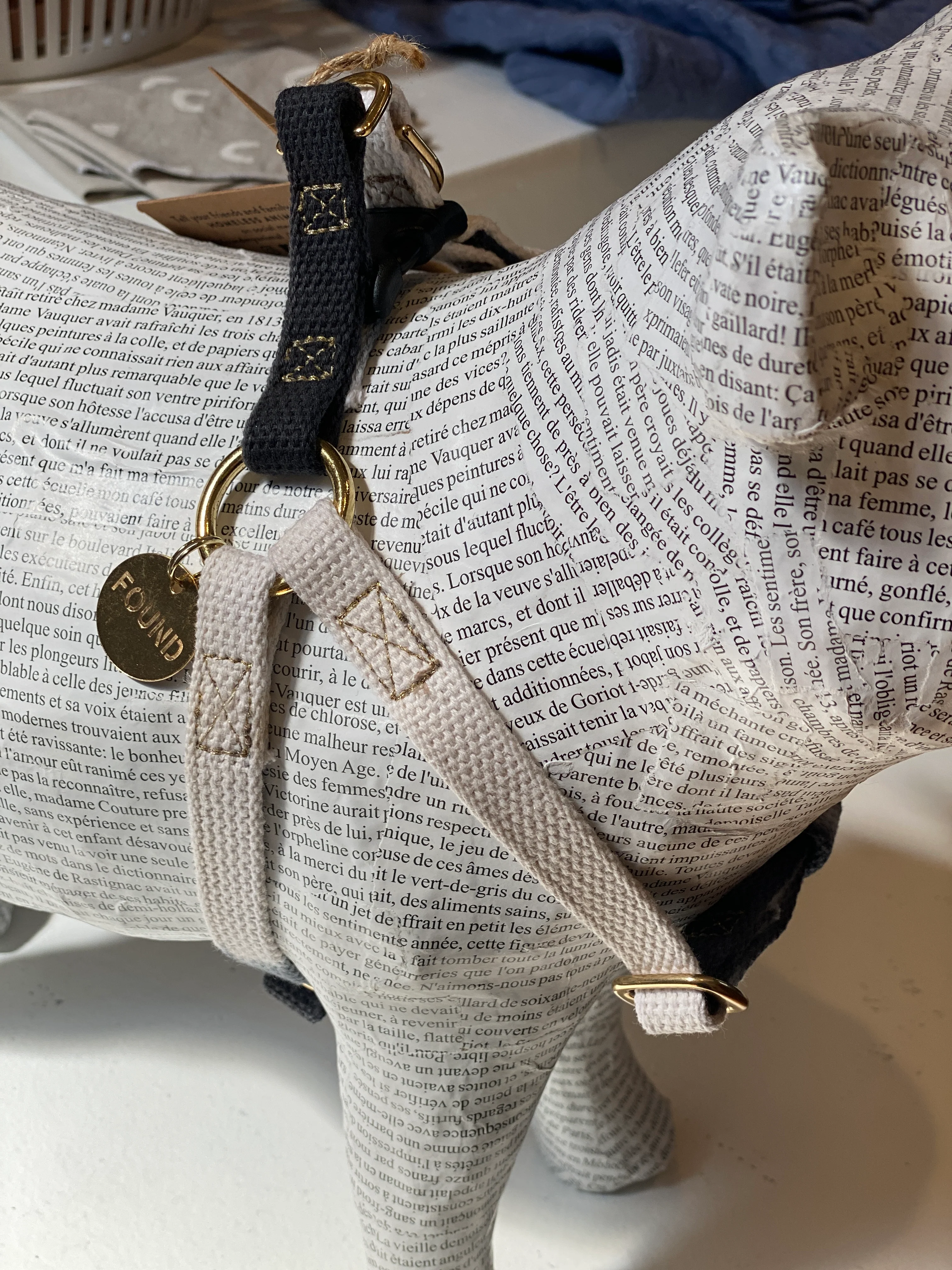 Cotton Webbing Dog Harness in Grey Ombré (Made in the USA) (CLEARANCE) - Image 4
