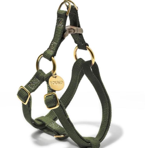Cotton Webbing Dog Harness in Olive (Made in the USA) (FINAL SALE) - Image 2