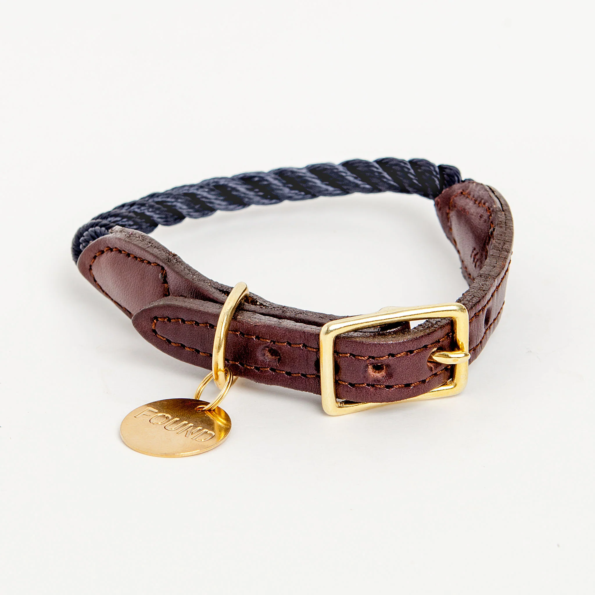 Rope Dog Collar in Navy (FINAL SALE) - Image 2
