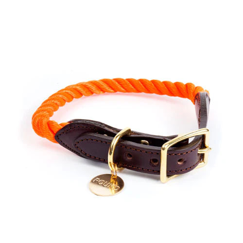 FOUND MY ANIMAL | Rope Collar in Rescue Orange