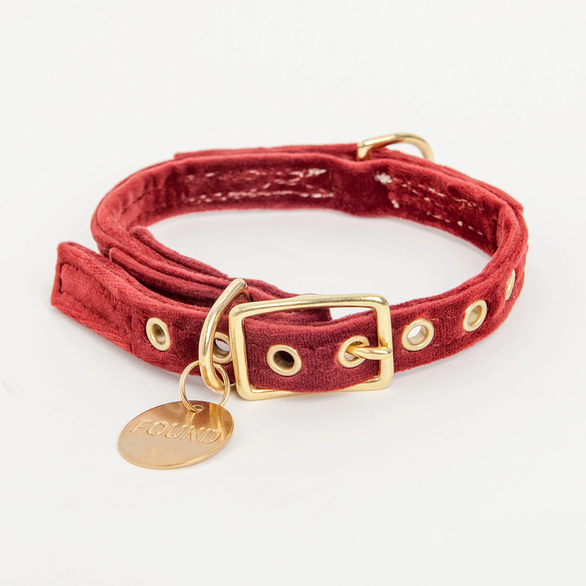 Velvet Collar in Burgundy (FINAL SALE)