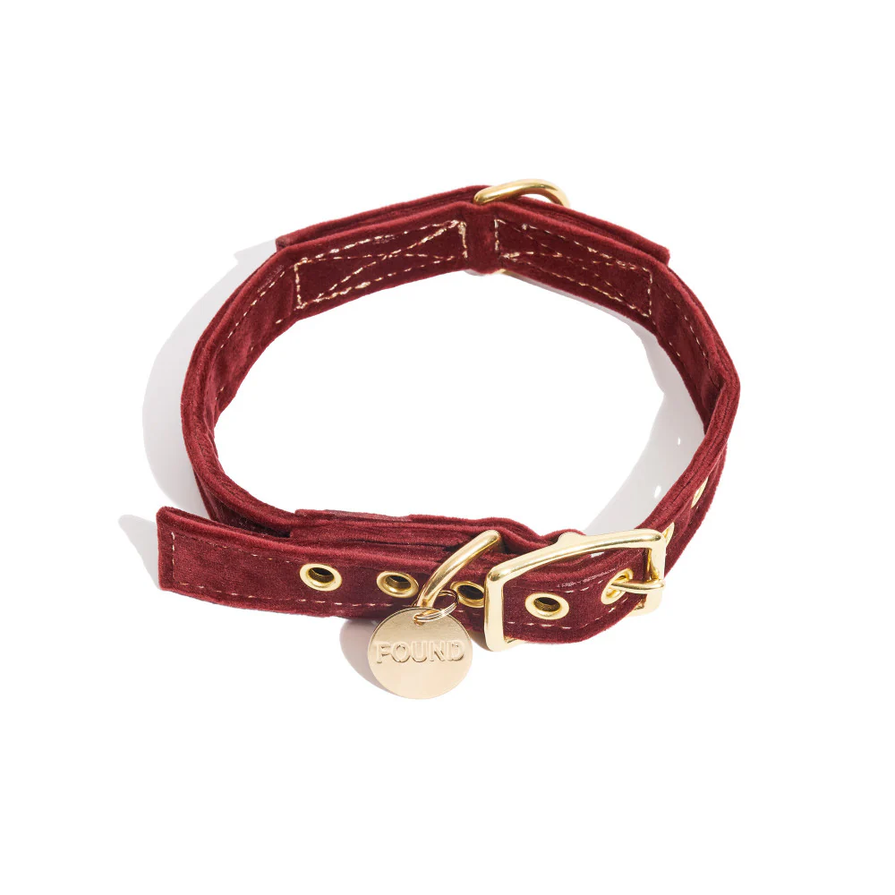 Velvet Collar in Burgundy (FINAL SALE) - Image 3